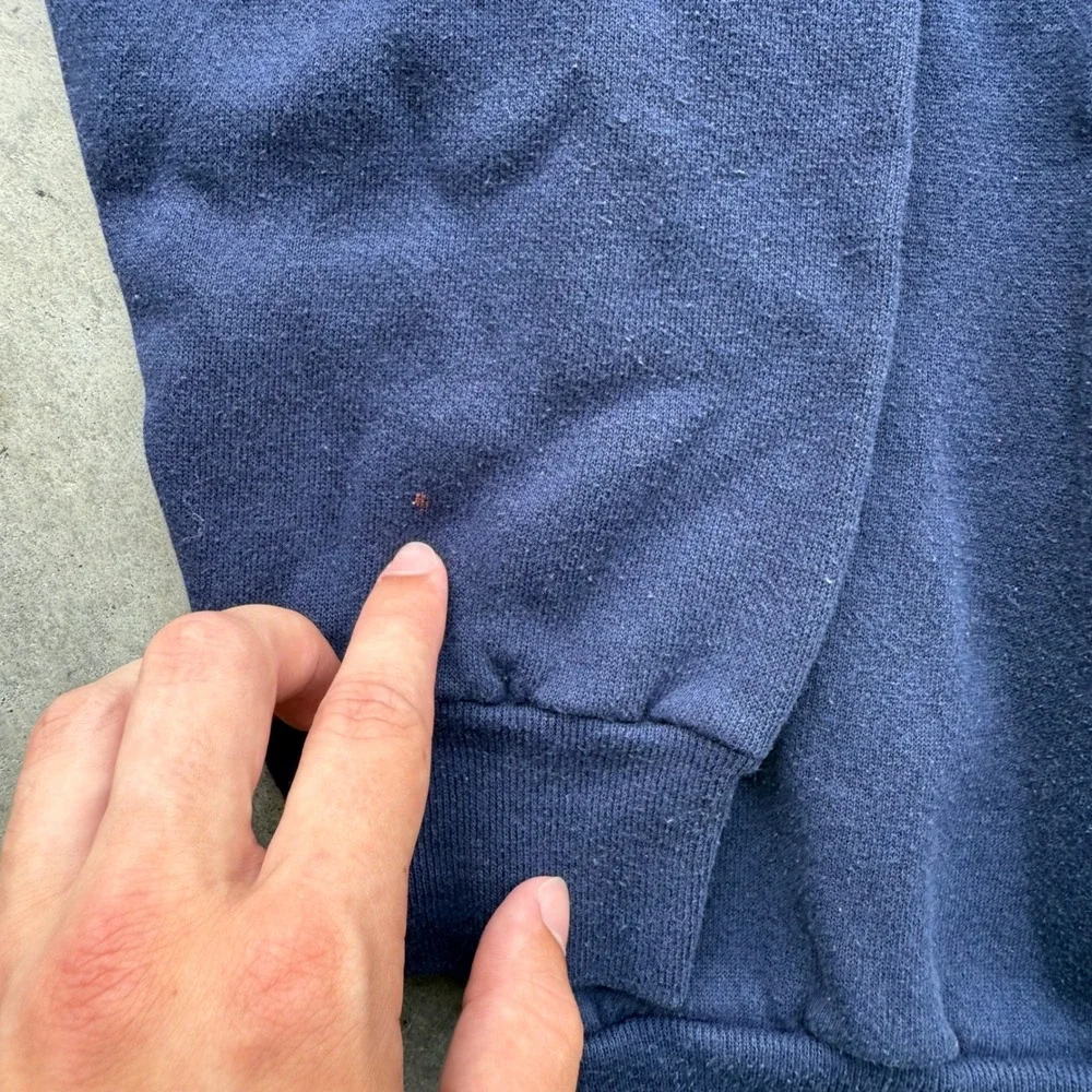 Vintage Tultex Georgetown Hoyas Sweatshirt Medium Navy Blue 90s Made in USA